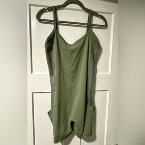 Aerie Offline Fitted Romper in Olive Green- NWT